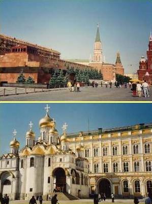 Lenin's tomb; inside the Kremlin's walls